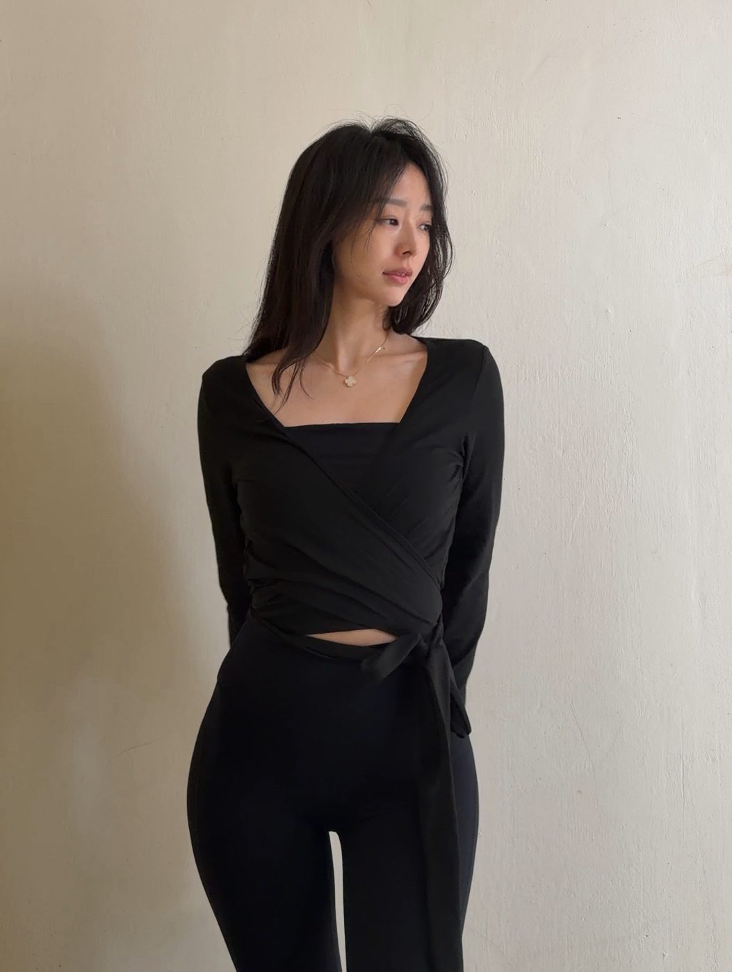 Wrap Cardigan editorial look 1 | LINABRINA